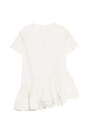 White ruffled dress DOUUOD KIDS | DY1B01P0589101